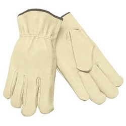 Mcr Safety Leather Gloves,Beige,XL,PR 3401XL