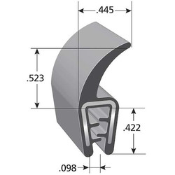 Trim-Lok Flap Seal,Coex,25 Ft. DDA1501-25