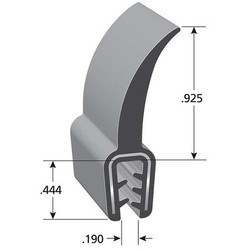 Trim-Lok Flap Seal,Coex,25 Ft. DD1201-25