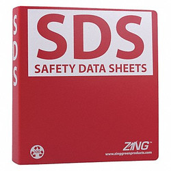 Zing GHS SDS Binder,1-1/2 in. 6030