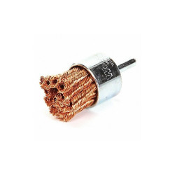 Weiler Knot Wire End Brush,Bronze,1-1/8 In. 93803