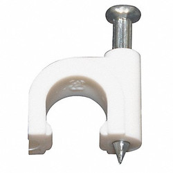 Dolphin Components Cable Staple,Nail,5/16In,White,PK100 DCC-6W