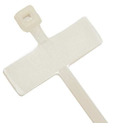 Dolphin Components Cable Tie,w ID Tag,4 in,Natural,PK100 DC-4F