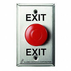 Alarm Controls Push Button,Plastic,w/Face Plate EB-1