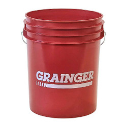 Manufacturer Varies Pail,Polyethylene,Red,Open Head ROP2150R-M-GRAINGER