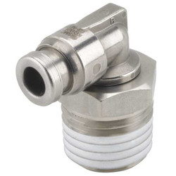 Smc 90 Elbow,Thread 1/4 In.,Tube 1/2 In. KQG2L13-N02S