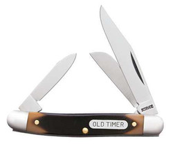 Schrade Folding Knife,3 Blades,2 In,Brown 108OTCP