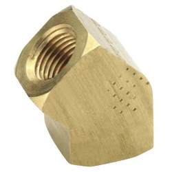 Parker 45 Elbow, Brass, 1/8 in Pipe Size, FNPT 2201P-2-2