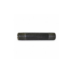 Beck Black Pipe Nipple,Threaded,1/2x6 In 0332616002