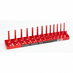 Hansen Socket Tray,Red,Plastic 3801