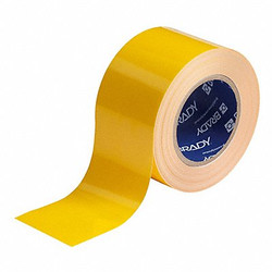 Brady Floor Tape,Yellow,3 inx100 ft,Roll 104342
