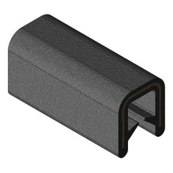 Trim-Lok Edge Trim,100 ft L,Black, PVC, 5/16 in W 750B2X1/8-100