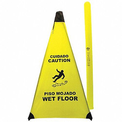 Novus Products Soft Safety Sign,Yellow,Nylon,31 in H PC131