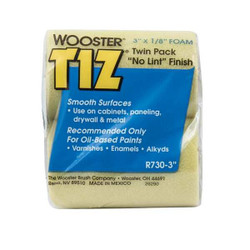 Wooster Paint Roller Cover,3"L,No Nap,Foam,PK2 R730-3