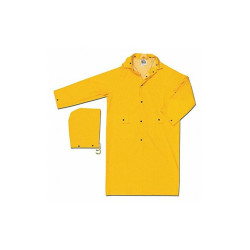 Mcr Safety Classic 0.35mm PVCPoly 49 Coat Yello,3XL 200CX3