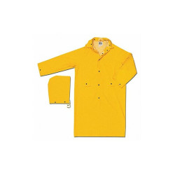 Mcr Safety Classic 0.35mm PVCPoly 49 Coat Yello,3XL  200CX3