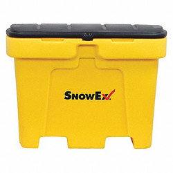 Snowex Salt Box,Yellow,Solid,Polyethylene 74051