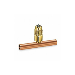 Jb Industries 1/4" Access Valve Tee,Brass/Copper A31144