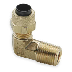 Parker Elbow, 90,Brass,CompxM,3/8In,PK10 169P-6-6