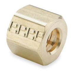Parker Nut,Brass,Comp,3/16In,PK10 61C-3