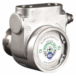 Fluid-O-Tech Pump,1/2" NPTF,327 Max. GPH,SS,Bypass PA 1011