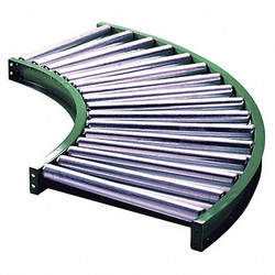 Ashland Conveyor Roller Conveyor,36" BF,Steel Frame 10F90KG03B36