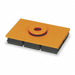Mason Vibration Iso Pad,8x8x3/4 In,w/Hole MBSW8X8
