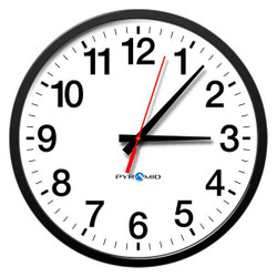 Pyramid Synchronized Analog Clock,13.5" Diameter 5200