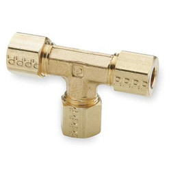 Parker Union Tee,Brass,Comp,3/16In,PK10  264C-3