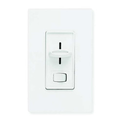 Lutron Lighting Dimmer,Slide,1-Pole,Rocker,Wht S-10PH-WH