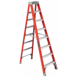 Louisville Stepladder,Fiberglass,8 ft. H,300 lb Cap FS1508