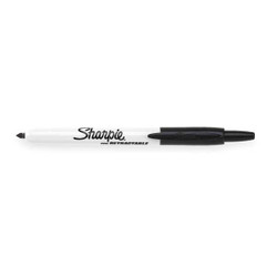 Sharpie Permanent Marker,Black,Retractable,PK2 32724PP