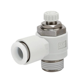 Smc Speed Control Valve,Elbow,1/4" AS2211FG-N02-11S