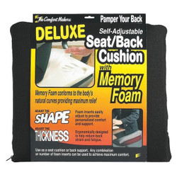 The Comfortmakers Seat Cushion,Memory Foam,Black 91061
