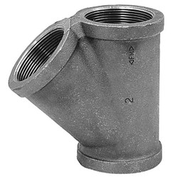 Anvil Wye, Malleable Iron, 1 in Pipe Size,FNPT 0310067004