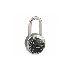 Master Lock Combination Padlock,3/4 in,Round,Silver 1500LF