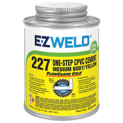 Ez Weld Pipe Cement,8 fl oz,Yellow EZ32702