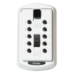 Kidde Lock Box,White,Surface,PushButton,2 Keys 1413