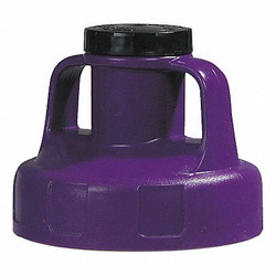 Oil Safe Utility Lid,w/2 In Outlet,HDPE,Purple 100207