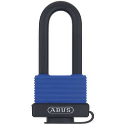 Abus Keyed Padlock, 25/32 in,Rectangle,Blue 70IB/45HB63