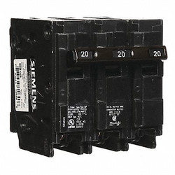 Siemens Circuit Breaker,20A,Plug In,240V,3P Q320