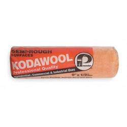 Premier Roller Cover,9"L,1/2"Nap,Polyester/Wool R9KW2-50