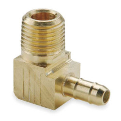 Parker Male 90Deg Elbow,1/4" Tube ID,Brass 229-6-4