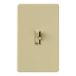 Lutron Lighting Dimmer,Toggle,Fluorescent,Ivory AYF-103P-IV