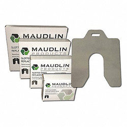 Maudlin Products Slotted Shim,Tabbed,0.001" Thk,5" L,PK20 MSD001-20