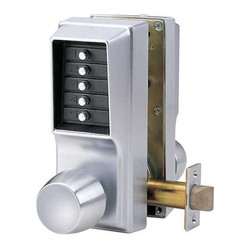 Kaba Simplex PushButton Lockset,Nonhanded,SatinChrome EE1011/EE1011-26D-41