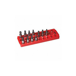 Hansen Socket Bit Tray,Red,Plastic 50000