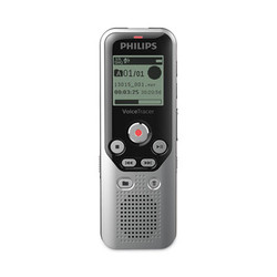 Philips® Voice Tracer DVT1250 Audio Recorder, 8 GB, Black/Silver DVT1250