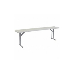 National Public Seating Meeting Table,Rectangle, Gray,96" W BT1896