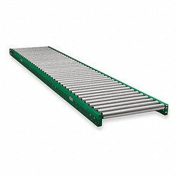 Ashland Conveyor Roller Conveyor,10 ft. L,16" BF,Steel 10F10KG03B16
